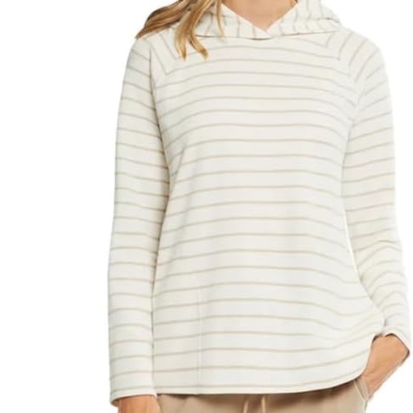 NWOT - Max & Mia Women's Stripe Waffle Knit Hoodie - Picture 1 of 3